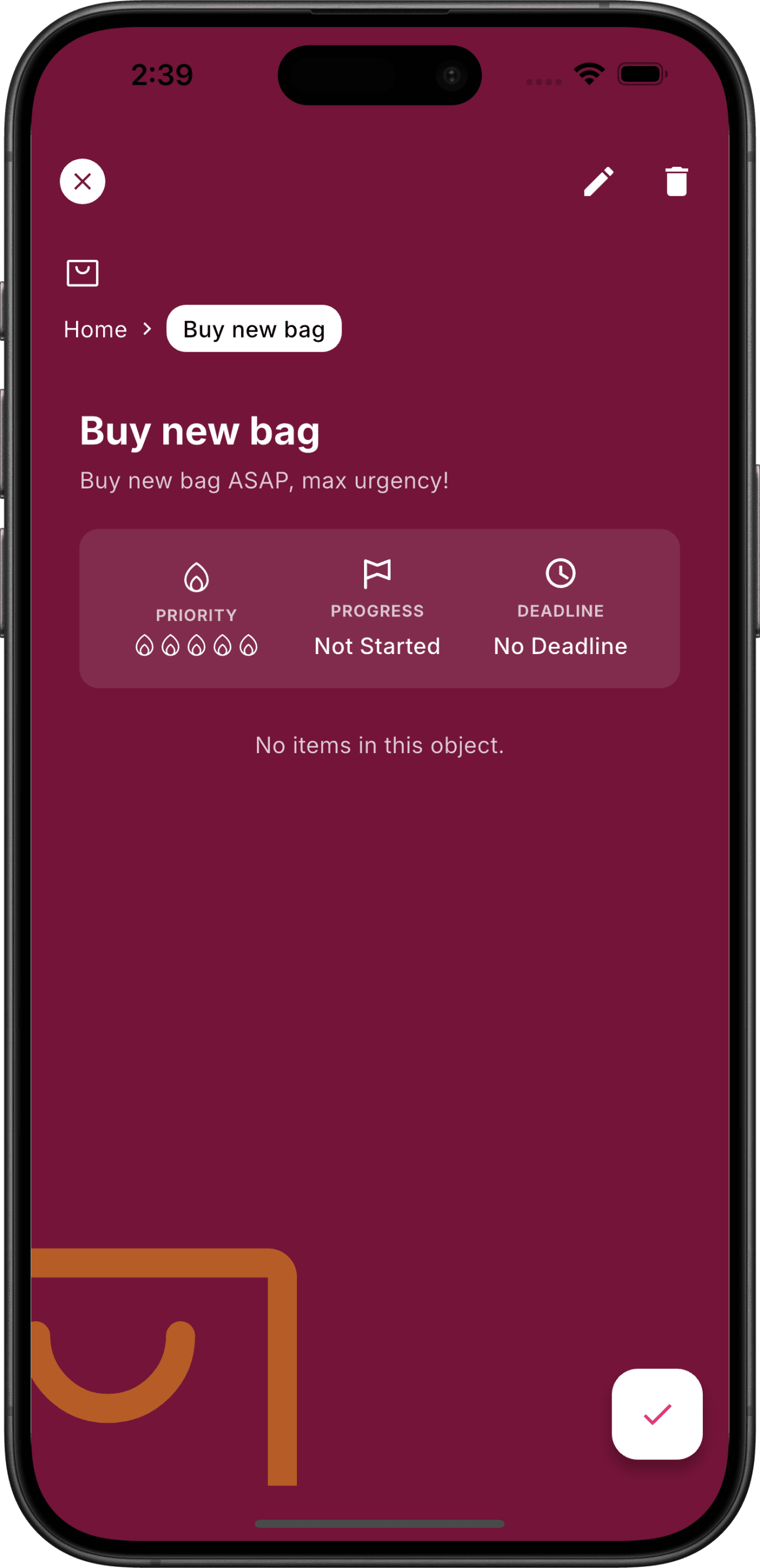 Chaos reminder notification